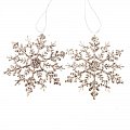 Závěsná vločka - champagne 12,5 cm