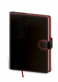 Zápisník Flip B6 černo/červená tečkovaný