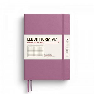 Zápisník Dusty Rose Medium A5 čtverečkovaný