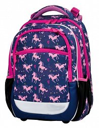 Stil Školní batoh Pink Růžový jednorožec