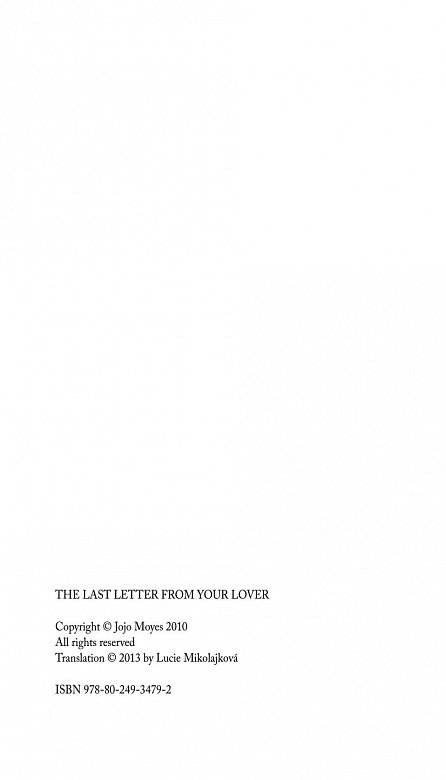 Náhled Poslední dopis od tvé lásky, 3.  vydání