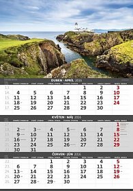 Kalendář nástěnný 2016 - Pobřeží - tříměsíční