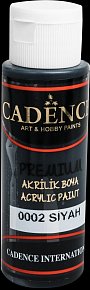 Akrylová barva Cadence Premium - černá / 70 ml