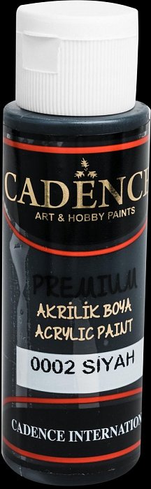 Akrylová barva Cadence Premium - černá / 70 ml