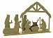 Dřevěná dekorace k dozdobení Aladine - Betlém 50 x 34,5 x 9 cm