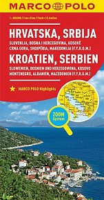 Chorvatsko, Srbsko, Slovinsko, Bosna 1:800T//mapa(ZoomSystem)MD