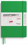 Weekly Planner & Notebook 2026 Medium (A5) Spring Leaf - tečkovaný