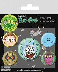 Sada odznaků - Rick a Morty