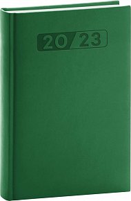 Diář 2023: Aprint - zelený, denní, 15 × 21 cm