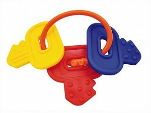 Přívěsek kousátko klíče/rybky plast mix druhů v sáčku 13x20cm 0m+
