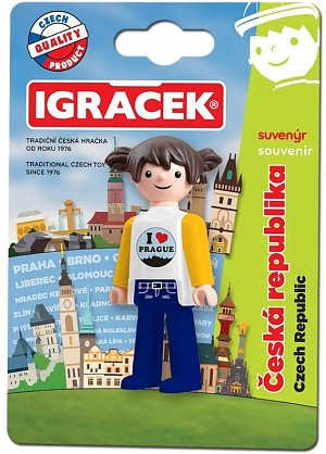 Igráček Suvenýr I love Prague - figurka