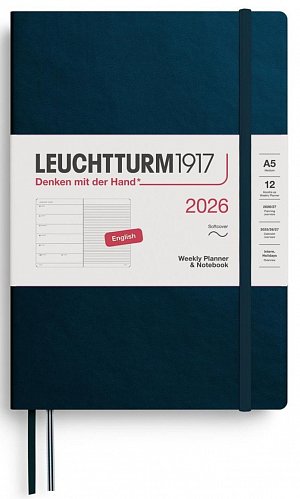 Weekly Planner & Notebook 2026 Medium (A5) Deep Sea