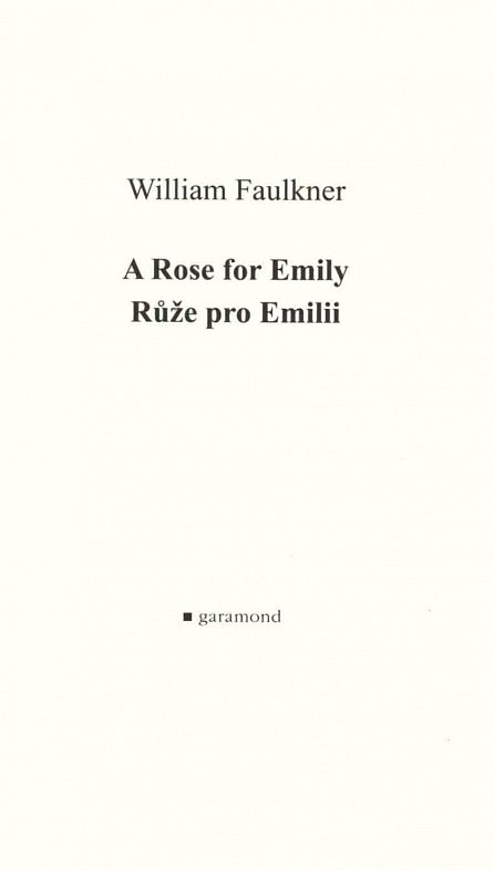 Náhled Růže pro Emilii /A Rose for Emily