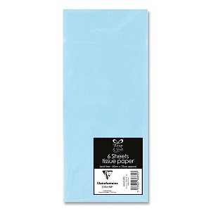 CLAIREFONTAINE hedvábný papír - sv. modrý, 6 ks, 50x70 cm