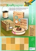 Folia Designové kraftové papíry 12 listů