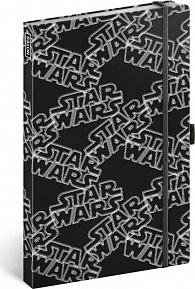 Notes - Star Wars Black linkovaný, 13 × 21 cm