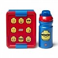 Svačinový set LEGO ICONIC Classic (láhev a box) - červená/modrá