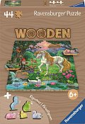 Dřevěné puzzle Jednorožec 44 dílků