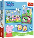 Trefl Puzzle Šťastné chvíle s prasátkem Pepinou / 30+48 dílků+pexeso