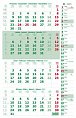 Čtyřměsíční kalendář 2025 zelený s poznámkami  nástěnný kalendář