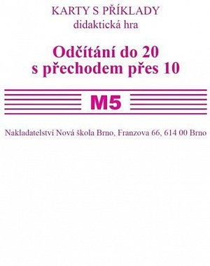 Sada kartiček M5 - odčítání do 20 s přechodem pres10