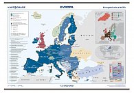 Evropa - Evropská unie a NATO 1:5 000 000 nástěnná mapa