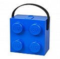 Svačinový box LEGO s rukojetí - modrý