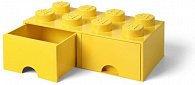 Úložný box LEGO s šuplíky 8 - žlutý