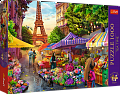 Puzzle Premium Plus - Čajový čas: Květinový trh, Paříž 1000 dílků 68,3x48cm v krabici 40x27x6cm