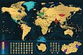 Stírací mapa světa - maďarská verze