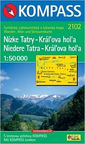 Nízké Tatry-Kráĺova hoĺa, Niedere Tatra-Kráĺova hoĺa 1:50 000 / turistická mapa KOMPASS 2102
