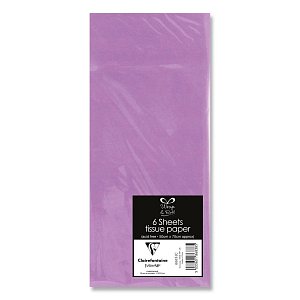 CLAIREFONTAINE hedvábný papír - lilac, 6 ks, 50x70 cm