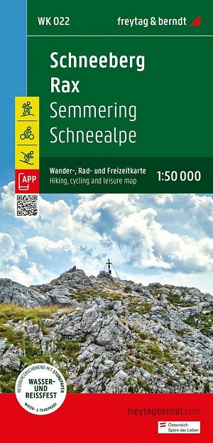 Schneeberg - Rax 1:50 000 / turistická, cyklistická a rekreační mapa