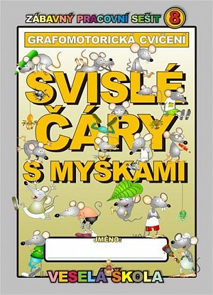 Svislé čáry s myškami (grafomotorická cvičení)