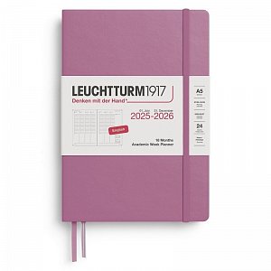 Academic Week Planner 2026 Medium (A5) 18 Months Dusty Rose