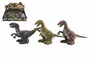 Dinosaurus natahovací jezdící plast 9x15cm na baterie se světlem