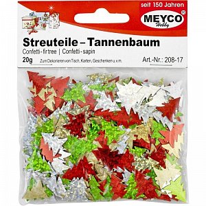 Meyco konfety Vánoční stromky třpytivé 20g