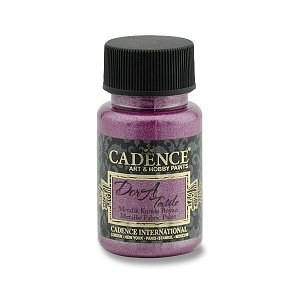 Metalická barva na textil Cadence Dora Textile - cyklaménová / 50 ml