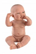 Llorens 84301 NEW BORN CHLAPEČEK - realistická panenka miminko s celovinylovým tělem - 43 cm