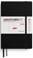 Weekly Planner 2026 Paperback (B6+) Black