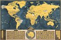 Stírací mapa světa EN - coffee edice XXL