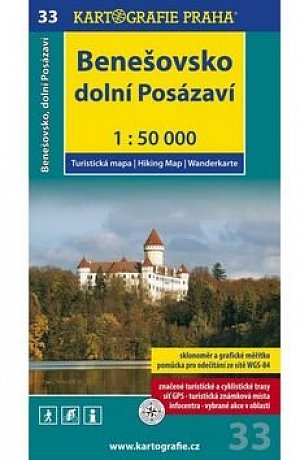 1: 50T (33)-Benešovsko, dolní Posázaví (turistická mapa)