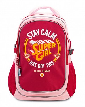 Supergirl/STAY CALM - Školní batoh s pončem