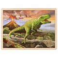 Dřevěné puzzle T-Rex 96 dílků