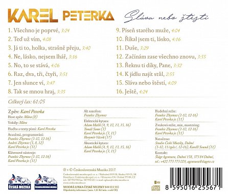 Náhled Karel Peterka - Sláva nebo štěstí - CD