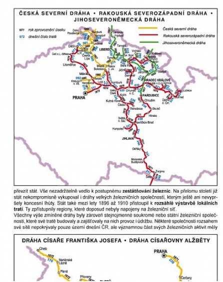 Náhled Železnice Česka 1 : 500 000, 1.  vydání
