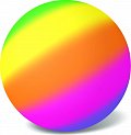 Míč Fluo tříbarevný 23 cm