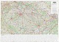 Česko - automapa nástěnná 1:360 000 s plastovými lištami (1360x970mm), 8.  vydání
