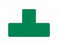 djois podlahové samolepicí značení - tvar T, 15 x 5 cm, zelené, 10 ks