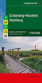 Šlesvicko-Holštýnsko - Hamburk 1:150 000 / mapa ulic a volného času